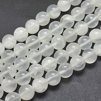 ARRICRAFT Natural Selenite Beads Strands, Round, 12mm, Hole: 1.2mm, about 33pcs/strand, 15.7 inches(40cm)