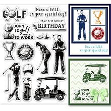 PandaHall Elite Golf Clear Stamps, Sport Theme Transparent Rubber Stamps Golf balls Trophy Clear Paper Craft Stamps for DIY Scrapbooking Card Making Decoration Photo Card Album Crafting