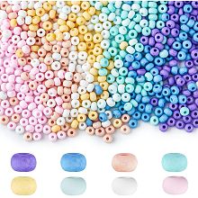 SUPERFINDINGS 800Pcs 8 Colors Porcelain Beads Ceramic Beads Flat Round Disc Heishi Beads Set 4x3mm Solid Color DIY Spacer Bead for DIY Necklace Bracelet, Hole: 0.8mm