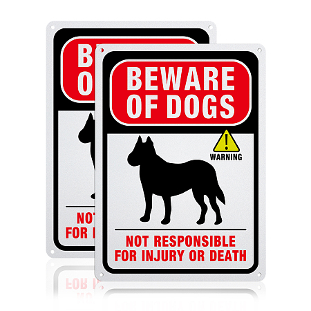 Globleland UV Protected & Waterproof Aluminum Warning Signs, Colorful, 250x180x0.85mm, Hole: 4mm