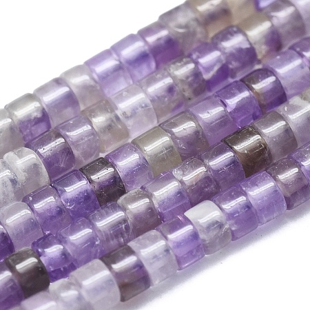 Arricraft Natural Amethyst Beads Strands, Flat Round, 3x2mm, Hole: 0.7mm, about 185pcs/strand, 15.35 inches(39cm)