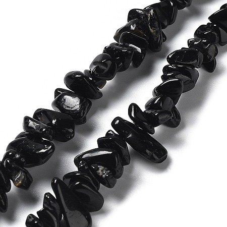 Natural Tourmaline Beads Strands, Chip, 1~8x5~17x5~8mm, Hole: 0.9~1mm, 30.31~31.50''(77~80cm)