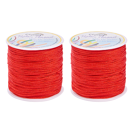 Olycraft Nylon Thread, Red, 1mm; about 80m/roll