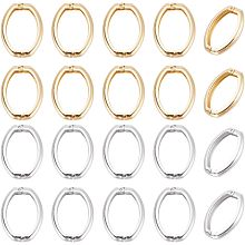 20 Pcs Necklace Shortener Clasps, 2 Colors Brass Necklace Enhancer Shortener Clasp Oval Ring Connector Twister Clasps for DIY Jewelry Finding Necklace Bracelet