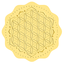 CRASPIRE 2" Gold Foil Stickers Flower 100PCS Certificate Seals Gold Embossed Round Embossed Foil Seal Stickers for Envelopes Invitation, Gift, Greeting Card Decoration