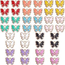 SUNNYCLUE 1 Box 100Pcs 10 Colors Enamel Butterfly Charm Butterflies Charms Metal Animal Charm Small Butterfly Charms for Jewelry Making Charms Women Adults DIY Earring Necklace Bracelet Crafting