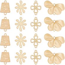 CHGCRAFT 32Pcs 4Styles Alloy Pendants for DIY Bracelets Necklaces Jewelry Making Handmade Crafts Making Gold