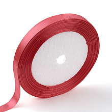 Honeyhandy Single Face Satin Ribbon, Polyester Ribbon, Breast Cancer Pink Awareness Ribbon Making Materials, Valentines Day Gifts, Boxes Packages, Cerise, 3/8 inch(10mm), about 25yards/roll(22.86m/roll), 10rolls/group, 250yards/group(228.6m/group)