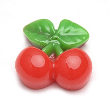 Honeyhandy Resin Cabochons, Cherry, Red, 16x17x7mm