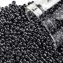 Honeyhandy TOHO Round Seed Beads, Japanese Seed Beads, (90) Metallic Amethyst Gun Metal, 11/0, 2.2mm, Hole: 0.8mm, about 1103pcs/10g