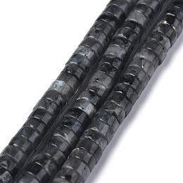 ARRICRAFT Natural Black Labradorite Beads Strands, Heishi Beads, Flat Round/Disc, 6x3mm, Hole: 1mm, about 119~131pcs/strand, 14.76~15.74 inches(37.5~40cm)