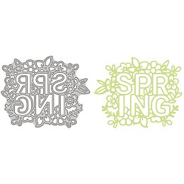 GLOBLELAND Spring Flowers Metal Cutting Dies Background Stencils for DIY Scrapbooking Wedding Birthday Valentine's Day Card Making Album Envelope Decoration,Matte Platinum