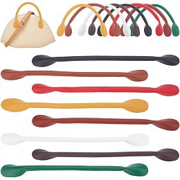 PandaHall Elite 16pcs PU Imitation Leather Bag Handles, 8 Colors Sew on Bag Handles 32cm/12.6 inch Short Bag Strap Replacement Bag Accessories for Tote Bags Handbag Purse Straw Bag