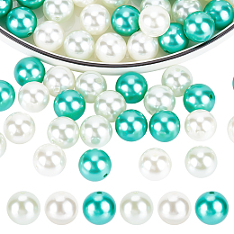 PandaHall Elite 60Pcs 3 Colors Custom Resin Imitation Pearl Beads, Round, Mixed Color, 20mm, Hole: 2.6mm, 20pcs/color