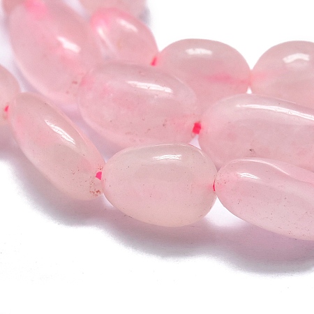 Arricraft Natural Rose Quartz Beads Strands, Tumbled Stone, Nuggets, 10~11x7~8x5~6mm, Hole: 0.8mm, about 37pcs/Strand, 15.75 inches(40cm)
