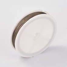 Honeyhandy 1Roll Original Color(Raw), Tiger Tail Wire, Nylon-coated Stainless Steel, Raw, about 0.38mm in diameter, about 262.46 Feet(80m)/roll