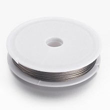 Honeyhandy Tiger Tail Wire, Nylon-coated Stainless Steel, Original Color(Raw), Raw, 0.45mm, about 164.04 Feet(50m)/roll