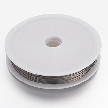 Honeyhandy 1Roll Original Color(Raw), Tiger Tail Wire, Nylon-coated Stainless Steel, Raw, 0.5mm, about 114.82 Feet(35m)/roll