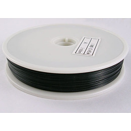 Honeyhandy Tiger Tail Wire, Nylon-coated Stainless Steel Wire, Black, 0.38mm, about 164.04 Feet(50m)/roll