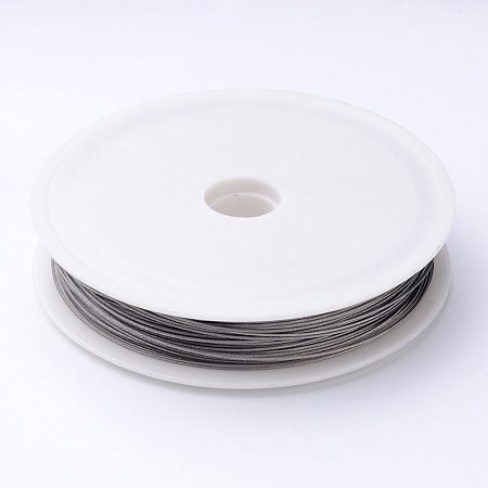 Honeyhandy Original Color(Raw) Tail Wire, Nylon-coated Stainless Steel, Raw, 0.6mm, about 72.17 Feet(22m)/roll
