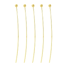 Honeyhandy Brass Ball Head Pin, Golden, 45x0.5mm, 24 Gauge, 228pcs/20g, Head: 1.8mm