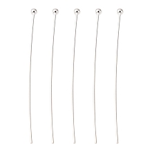 Honeyhandy Brass Ball Head Pins, Silver Color, Size: about 0.6mm thick, 40mm long, head: 1.5mm, about 528pcs/50g