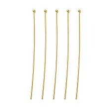 Honeyhandy Brass Ball Head Pins, Golden, Size: about 0.7mm thick(21 Gauge), 60mm long, Head: 1.8mm