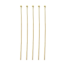 Honeyhandy Brass Ball Head Pins, Golden, Size: about 0.7mm thick(21 Gauge), 70mm long, about 75pcs/20g, Head: 1.8mm