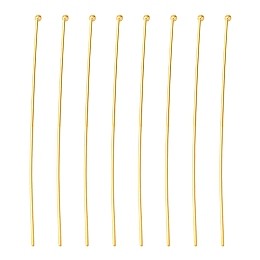 Honeyhandy Brass Ball Head Pins, Nickel Free, Golden Color, Size: about 0.6mm thick, 50mm long, head: 1.5mm, about 165~170pcs/20g