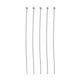 Honeyhandy Brass Ball Head Pins, Platinum, 70x0.6mm, 23 Gauge, Head: 1.5mm, about 111pcs/20g