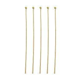 Honeyhandy Brass Ball Head Pins, Golden, Size: about 0.7mm thick(21 Gauge), 70mm long, about 75pcs/20g, Head: 1.8mm