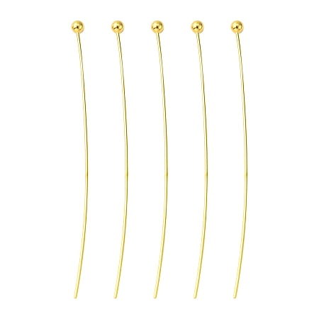 Honeyhandy Brass Ball Head Pin, Golden, 45x0.5mm, 24 Gauge, 228pcs/20g, Head: 1.8mm