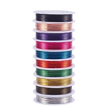 ARRICRAFT 10 Rolls (10m/Roll) Mixed Color 0.4 mm Copper Wire Jewelry Beading Wire for Crafting Beading Jewelry Making