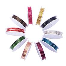 ARRICRAFT 10 Rolls (4m/Roll) Mixed Color 0.8 mm Copper Wire Jewelry Beading Wire for Crafting Beading Jewelry Making