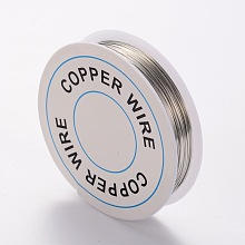 Honeyhandy Craft Copper Wire, Nickel Free, Silver Color Plated, 24 Gauge, 0.5mm, about 31.16 Feet(9.5m)/roll