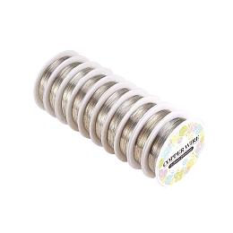 ARRICRAFT 10 Rolls (25m/Roll) Silver 0.3 mm Copper Wire Jewelry Beading Wire for Crafting Beading Jewelry Making