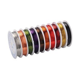 ARRICRAFT 10 Rolls (6m/Roll) Mixed Color 0.6 mm Copper Wire Jewelry Beading Wire for Crafting Beading Jewelry Making