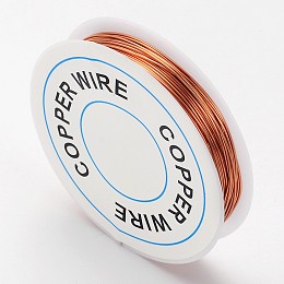 Honeyhandy Bare Round Copper Wire, Raw Copper Wire, Copper Jewelry Craft Wire, Nickel Free, 24 Gauge, 0.5mm, about 31.16 Feet(9.5m)/roll