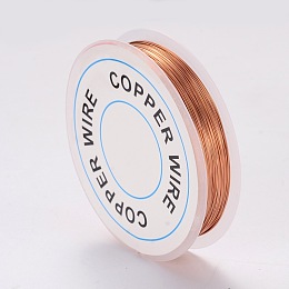 Honeyhandy Round Copper Jewelry Wire, Raw(Unplated), 28 Gauge, 0.3mm, about 65.61 Feet(20m)/roll