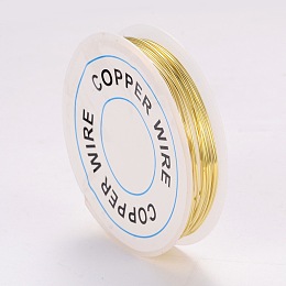 Honeyhandy Copper Jewelry Wire, Gold, 20 Gauge, 0.8mm, about 9.84 Feet(3m)/roll