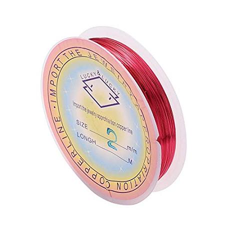 ARRICRAFT 10 Rolls 35M/Roll 0.2mm Copper Wire Craft Metal Wire Jewelry Beading Wire for Earring Pendant Bracelet Jewelry DIY Craft Making, Dark Red