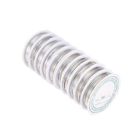 ARRICRAFT 10 Rolls (5m/Roll) Silver & Gold 0.8 mm Copper Wire Jewelry Beading Wire for Crafting Beading Jewelry Making