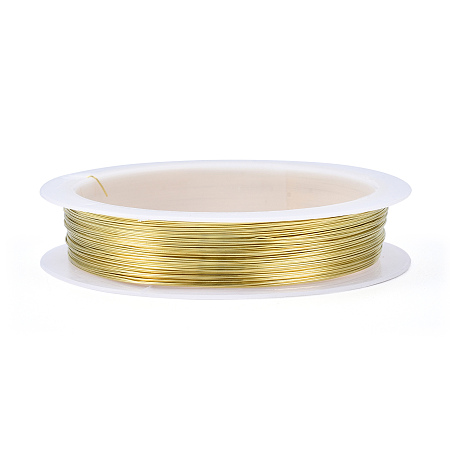 Honeyhandy Craft Copper Wire, Nickel Free, Golden, 0.3mm , about 82.02 Feet(25m)/roll