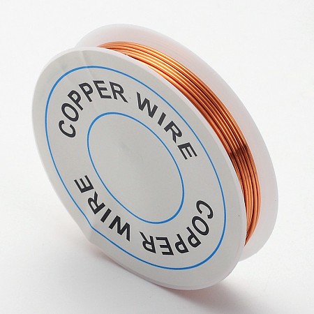Honeyhandy Bare Copper Wire, Raw Copper Wire, Copper Jewelry Craft Copper Wire, Nickel Free, 20 Gauge, 0.8mm, about 9.84 Feet(3m)/roll