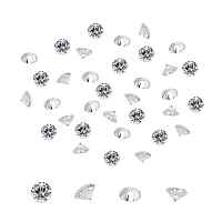 PandaHall Elite 1500 pcs Diamond Shape Small Clear Cubic Zirconia Stone Loose Faceted Pointed Back Cabochons for Earring Bracelet Jewelry Making