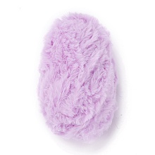 ARRICRAFT Polyester & Nylon Yarn, Imitation Fur Mink Wool, for DIY Knitting Soft Coat Scarf, Violet, 4.5mm