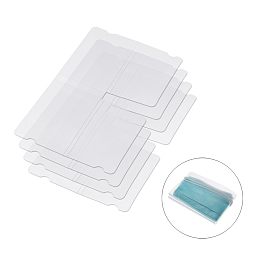 Portable Plastic Mouth Cover Storage Clip Organizer, for Disposable Mouth Cover, Transparent Reusable Keeper Folder, Clear, 18.5x6cm