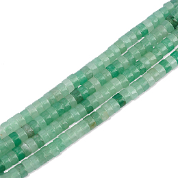 Nbeads 1 Strand Natural Green Aventurine Beads Strands, Heishi Beads, Flat Round/Disc, 4x2.5mm, Hole: 0.8mm, about 156pcs/strand, 15.16''(38.5cm)