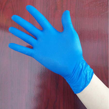 Disposable Rubber Gloves, Protective Gloves, Powder Free, Universal Cleaning Work Finger Gloves, Blue, Small Size; 25x8cm; 100pcs/bag