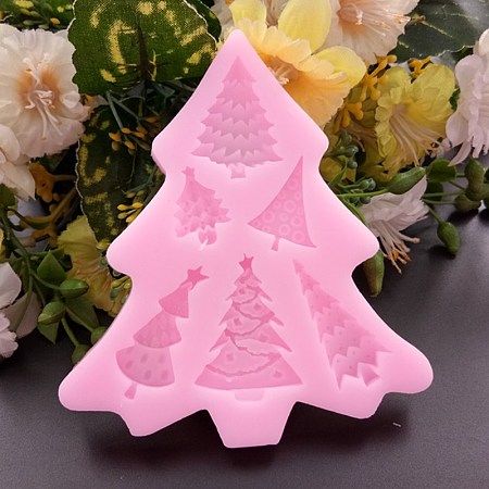 Arricraft 6 Styles Christmas Tree Theme Food Grade Silicone Moulds Fondant MoldsFor DIY Cake Decoration, Chocolate, Candy, Soap And Resin Jewelry Making